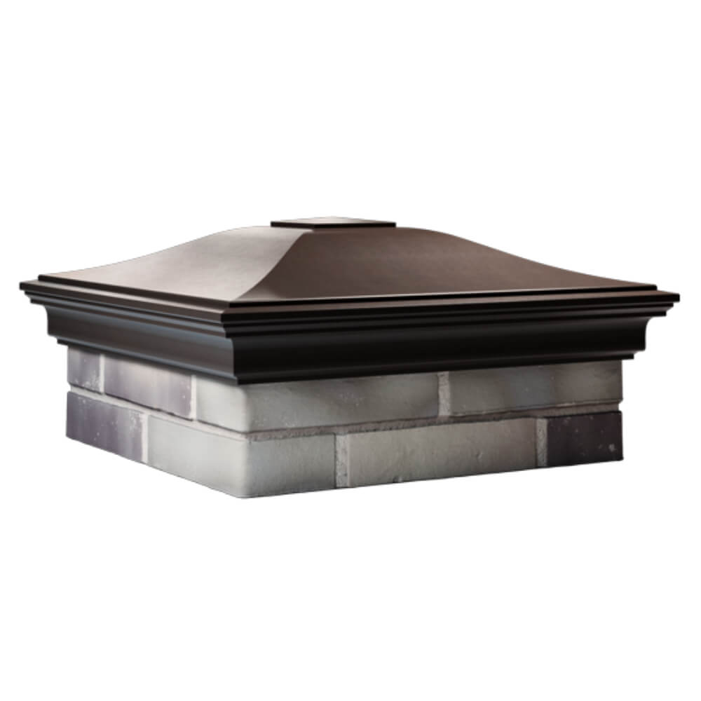 Колпак Монблан Коричневый на столб 2х2 кирпича фото 2