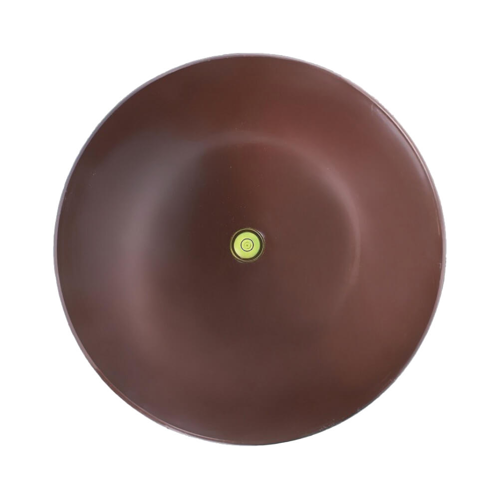 Труба вентиляционная VIOTTO d110мм h550мм для металлочерепицы RAL8017 коричневая вид сверху